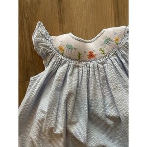 The Bailey Boys Smocked Seersucker Sea Creature Toddler Girls Dress size 4T